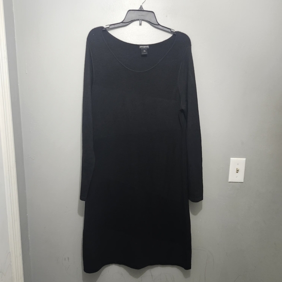 Ann Taylor Women's Black Long Sleeve Sheath Dress Size XL Wool Blend - Picture 1 of 10